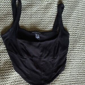 Streetwear Society Black Women's Ribbed Top